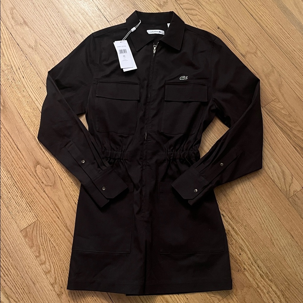 Lacoste Women's Brown LongSleeve Romper